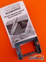 Scale Production: Detalle escala 1/24 - Compartimento motor competicin Volkswagen Golf MK.I - piezas de resina - para las referencias de Revell REV07071, 80-7071, REV07072, 80-7072 y REV07673