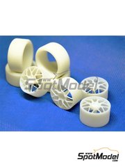 ScaleLab 24: Rims and tyres set 1/24 scale - FF_HR 21 inches - 3D printed parts - 4 units