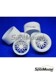 ScaleLab 24: Rims and tyres set 1/24 scale - BB 22 inches - 3D printed parts - 4 units image