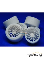 ScaleLab 24: Rims and tyres set 1/24 scale - SH_HR 22 inches - 3D printed parts - 4 units image