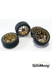 ScaleLab 24: Rims and tyres set 1/24 scale - SV-F 23 inches - 3D printed parts - 4 units image