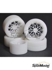 ScaleLab 24: Rims and tyres set 1/24 scale - Laguna Seca 21 inches - 3D printed parts - 4 units