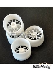 ScaleLab 24: Rims 1/24 scale - Porsche 911 GT3R - 3D printed parts - for Fujimi references FJ123905 and RS-85 - 4 units
