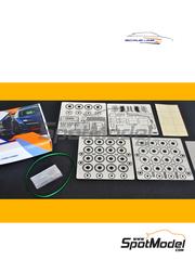 ScaleLab 24: Detail up set 1/24 scale - McLaren Senna - paint masks, photo-etched parts, seatbelt fabric, turned metal parts and assembly instructions - for Tamiya references TAM24355, T24355 and TAM24355ST
