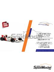 ScaleLab 24: Detail up set 1/12 scale - McLaren Honda MP4/4 - photo-etched parts, resin parts, turned metal parts, water slide decals, other materials and assembly instructions - for Meng Model references RS-004 and RS-005