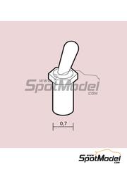 Scalecars.Online: Detalle escala 1/24 - Interruptores Encendido/Apagado - piezas impresas en 3D - 40 unidades