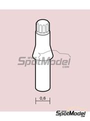 Scalecars.Online: Air valve 1/24 scale - Tire valves - type 1 - 3D printed parts - 40 units