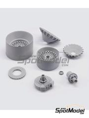 Scalecars.Online: Detail up set 1/24 scale - Porsche 935 Baby - Rims + Brakes - 3D printed parts - for Italeri references 3639 and 3639S - 4 units