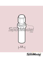 Scalecars.Online: Air valve 1/24 scale - Tire valves - type 3 - 3D printed parts - 40 units