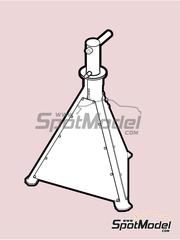 Scalecars.Online: Detalle escala 1/24 - Borriquetas de asistencia tipo 1 - piezas impresas en 3D - 4 unidades