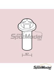 Scalecars.Online: Tornillos escala 1/24 - Tornillos hexagonales V.4 - piezas impresas en 3D - 60 unidades