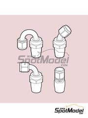 Scalecars.Online: Hose joints 1/24 scale - Hose joints V.2 - 3D printed parts - 32 units