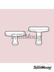 Scalecars.Online: Detail 1/24 scale - T-shaped handles - 3D printed parts - 12 units