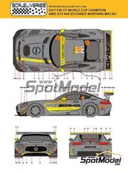 Scaleliveries: Marking / livery 1/24 scale - Mercedes AMG GT3 sponsored by Driving Academy #48 - Edoardo Mortara (IT) - Macau FIA GT World Cup Championship 2017 - water slide decals, assembly instructions and painting instructions - for Tamiya reference TAM24345