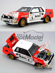 Scuderia Italia.Lab: Car scale model kit 1/24 scale - Toyota Celica TA64 Group B - Middle est version sponsored by Marlboro #4 - Multimaterial kit