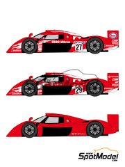 Shunko Models: Marking / livery 1/24 scale - Toyota TS020 GT-One sponsored by Esso #27, 28, 29 - 24 Hours Le Mans 1998 - water slide decals and assembly instructions - for Tamiya reference TAM24222