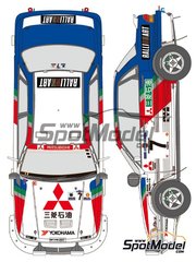 Shunko Models: Marking / livery 1/24 scale - Mitsubishi Galant VR-4 sponsored by RalliArt #7 - Kenjiro Shinozuka (JP) + John Meadows (GB) - Safari Rally 1992 - water slide decals and assembly instructions - for Hasegawa reference 20307