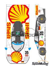 Shunko Models: Marking / livery 1/24 scale - Porsche 962 sponsored by Shell #35 - Hans-Joachim Stuck (DE) + Thierry Boutsen (BE) + Danny Sullivan (US) - 24 Hours Le Mans 1994 - for Tamiya references TAM24233 and TAM24313