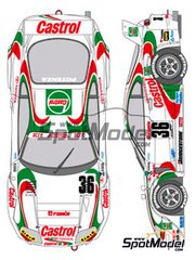 Shunko Models: Marking / livery 1/24 scale - Toyota Supra GT sponsored by Castrol #36 - Masanori Sekiya (JP) + Michael Krumm (DE) - Japanese Grand Touring Car Championship (JGTC) 1995 - water slide decals and assembly instructions - for Tamiya reference TAM24163 image
