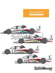 Shunko Models: Decoracin escala 1/24 - Peugeot 905 Evo1 Equipo Peugeot Talbot Sport patrocinado por Esso N 1, 2, 31, 3, 5, 6 - Yannick Dalmas (FR) + Derek Warwick (GB) + Mark Blundell (GB), Phillippe Alliot (FR) + Mauro Baldi (IT) + Jean-Pierre Jabouille (FR), Alain Fert (FR) + Eric van de Poele (BE) + Karl Wendlinger (AT), Thierry Boutsen (BE) + Teo Fabi (IT) + Yannick Dalmas (FR), Eric Hlary (FR) + Christophe Bouchut (FR) + Geoff Brabham (AU) - 24 Horas de Le Mans, Silverstone 1991, 1992 y 1993 - calcas de agua e instrucciones de colocacin - para la referencia de Heller 80718