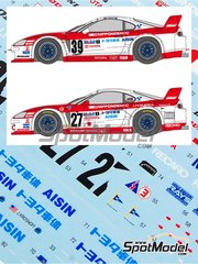 Shunko Models: Marking / livery 1/24 scale - Toyota Supra GT sponsored by Aisin #39, 27 - Jeff Krosnoff (US), Marco Apicella (IT) + Mauro Martini (IT) + Jeff Krosnoff (US) - 24 Hours Le Mans 1995 - for Tamiya reference TAM24163