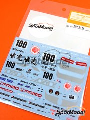 Shunko Models: Marking / livery 1/24 scale - Honda Civic Mugen sponsored by Primo #100 1992 - water slide decals and assembly instructions - for Hasegawa kit image
