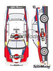 Shunko Models: Marking / livery 1/24 scale - Alfa Romeo 155 V6 TI sponsored by Martini Racing #5, 6 - Nicola Larini (IT), Alessandro Nannini (IT) - DTM - Deutsche Tourenwagen Masters - for Tamiya reference TAM24176