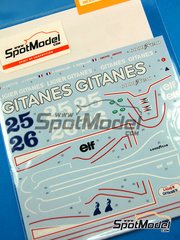 Shunko Models: Marking / livery 1/20 scale - Ligier JS11 Equipe Ligier Team sponsored by Gitanes #25, 26 - Jacques Laffite (FR), Patrick Depailler (FR) - FIA Formula 1 World Championship 1979 - water slide decals - for Tamiya reference TAM20012