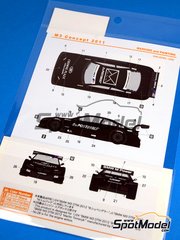 Shunko Models: Marking / livery 1/24 scale - BMW M3 sponsored by Postbrief - Andy Priaulx (GB) + Augusto Farfus (BR) - DTM - Deutsche Tourenwagen Masters 2011 - water slide decals and assembly instructions - for Revell references REV07082, 80-7082, REV07178 and 80-7178