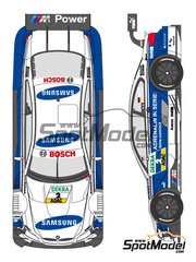Shunko Models: Marking / livery 1/24 scale - BMW M3 sponsored by Samsung #2 - Dirk Werner (DE) - DTM - Deutsche Tourenwagen Masters 2013 - water slide decals and assembly instructions - for Revell references REV07082, 80-7082, REV07178 and 80-7178