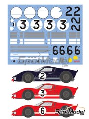 1966 GT40 Mk II Le Mans 3rd place #5 water transfer decals Bucknum/Hutcherson 