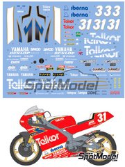 Shunko Models: Marking / livery 1/12 scale - Yamaha TZ250M sponsored by Telkor #3, 31 - Pierfrancesco Chili (IT), Tetsuya Harada (JP) - Motorcycle World Championship 1993 - water slide decals and assembly instructions - for Tamiya reference TAM14064 image