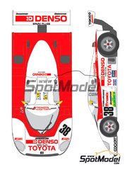 Shunko Models: Marking / livery 1/24 scale - Toyota 88C sponsored by Denso #38 - Kazuyoshi Hoshino (JP) + Keiichi Suzuki (JP) + Didier Artzet (FR) - 24 Hours Le Mans 1989 - water slide decals and assembly instructions - for Hasegawa references 20235 and has20235 image