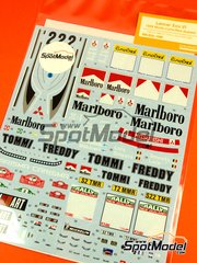 Shunko Models: Decals 1/24 scale - Mitsubishi Lancer Evo VI sponsored by Marlboro #1, 2 - Tommi M&auml;kinen (FI) + Risto Mannisenm&auml;ki (FI), Freddy Loix (BE) + Sven Smeets (BE) - Monte Carlo Rally - Rallye Automobile de Monte-Carlo, New Zealand Rally 1999 - for Hasegawa kit image