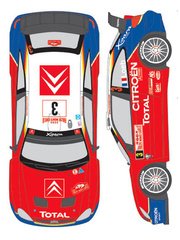 Shunko Models: Marking / livery 1/24 scale - Citroen Xsara WRC sponsored by Total #3, 4 - Sebastien Loeb (FR), Carlos Sainz (ES) - Monte Carlo Rally - Rallye Automobile de Monte-Carlo 2004 - water slide decals and assembly instructions - for Heller reference 80751 image