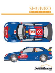 Shunko Models: Marking / livery 1/24 scale - Citroen Xsara WRC sponsored by Gauloises #1, 2 - Sebastien Loeb (FR) + Daniel Elena (MC), Daniel 'Dani' Sordo (ES) + Marc Mart (ES) - Japan Rally 2006 - water slide decals and assembly instructions - for Heller reference 80751