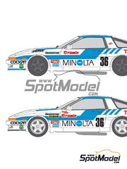 Shunko Models: Marking / livery 1/24 scale - Toyota Supra Turbo Group A sponsored by Minolta #36, 37 1987 and 1988 - water slide decals and assembly instructions - for Tamiya reference TAM24076 image
