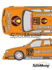 Shunko Models: Marking / livery 1/24 scale - Alfa Romeo 155 V6 TI sponsored by Jagermeister #27 - Michael Bartels (DE) - DTM - Deutsche Tourenwagen Masters 1994 - water slide decals and assembly instructions - for Tamiya references TAM24137, TAM24148, TAM24176, TAM24182, TAM96356 and TAM96357