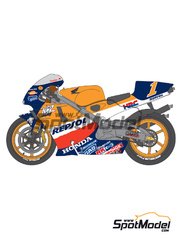 Shunko Models: Decoracin escala 1/12 - Honda NSR500 Equipo HRC patrocinado por Repsol N 1, 3, 8 - Michael 'Mick' Doohan (AU), Alex Criville (ES), Tadayuki 'Taddy' Okada (JP) - Campeonato del Mundo de Motociclismo 1999 - calcas de agua y manual de instrucciones - para la referencia de Tamiya TAM14077