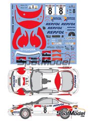 Decals Toyota Celica ST185 Rally Kenya 1992 1:43 32 24 18 Sainz Schwarz calcas 