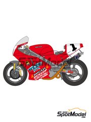 Shunko Models: Marking / livery 1/12 scale - Ducati 888 sponsored by Police #1, 9 - Doug Polen (US), Giancarlo Falappa (IT) 1992 - water slide decals and assembly instructions - for Tamiya reference TAM14063