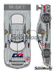 Shunko Models: Marking / livery 1/24 scale - Mercedes CLK-GTR AMG Mercedes Team sponsored by Warsteiner #10 - Alessandro Nannini (IT) + Marcel Tiemann (DE) - FIA GT Championship 1997 - water slide decals and placement instructions - for Tamiya references TAM24195, TAM24201, TAM24206 and TAM24214 image