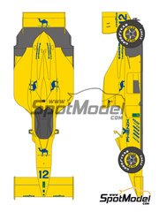 Shunko Models: Marking / livery 1/20 scale - Lotus Ford Type 102D Lotus Team sponsored by Camel #11, 12 - John Paul "Johnny" Herbert (GB), Derek Warwick (GB) - Japanese Formula 1 Grand Prix 1992 - water slide decals and assembly instructions - for Tamiya references TAM20030, TAM20033 and TAM20034 image