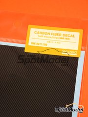 Shunko Models: Carbon fiber decal 1/12 scale - Large carbon fiber twill weave - water slide decals image