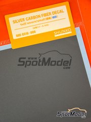 Shunko Models: Carbon fiber decal - Carbon fiber silver twill small - water slide decals image