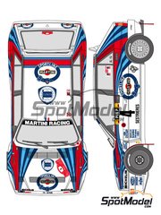 Shunko Models: Marking / livery 1/24 scale - Lancia Super Delta HF Integrale sponsored by Martini #1, 3, 4, 7, 11, 12 - Didier Auriol (FR) + Bernard Occelli (FR), Philippe Bugalski (FR) + Denis Giraudet (FR), Andrea Aghini (IT) + Sauro Farnocchia (IT), Juha Kankkunen (FI) + Juha Piironen (FI) - Monte Carlo Rally - Rallye Automobile de Monte-Carlo, Tour de Corse 1992 - water slide decals and assembly instructions - for Hasegawa references 20289, 20433, 25013, CR-13, 20457, 20507, 20548, 20573, 20601, 20648, 20685, 20710, 20785, 20799, 25015, CR-15, 25208 and HACR08 image