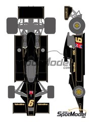 Shunko Models: Marking / livery 1/20 scale - Lotus Ford Type 78 Lotus Team sponsored by John Player Special #5, 6 - Mario Andretti (US), Gunnar Nilsson (SE) - FIA Formula 1 World Championship 1977 - water slide decals, assembly instructions and tobacco sponsor decals - for Tamiya references TAM20004 and TAM20065