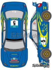 Shunko Models: Marking / livery 1/24 scale - Subaru Impreza WRC Works Team #5, 6, 18 - Richard Burns (GB) + Robert Reid (GB), Petter Solberg (NO) + Phil Mills (GB), Toshihiro Arai (JP) + Glenn Macneall (AU) - New Zealand Rally 2001 - water slide decals and assembly instructions - for Tamiya reference TAM24240