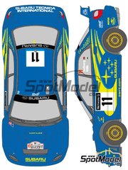 Shunko Models: Marking / livery 1/24 scale - Subaru Impreza WRC Works Team #10, 11 - Petter Solberg (NO) + Phil Mills (GB), Tommi M�kinen (FI) + Kaj Lindstr�m (FI) - Great Britain RAC Rally 2002 - water slide decals and assembly instructions - for Tamiya reference TAM24250