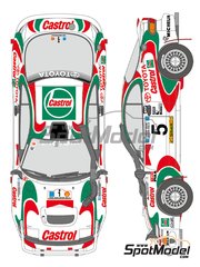 Shunko Models: Marking / livery 1/24 scale - Toyota Celica GT-Four sponsored by Castrol #1, 2, 3, 5 - Juha Kankkunen (FI) + Juha Piironen (FI), Markku Aln (FI) + Ilkka Kivimki (FI), Ian Duncan (KE) + Ian Munro (KE), Yasuhiro Iwase (JP) + Sudhir Vinayak (KE) - Safari Rally 1993 - water slide decals and assembly instructions - for Tamiya reference TAM24119